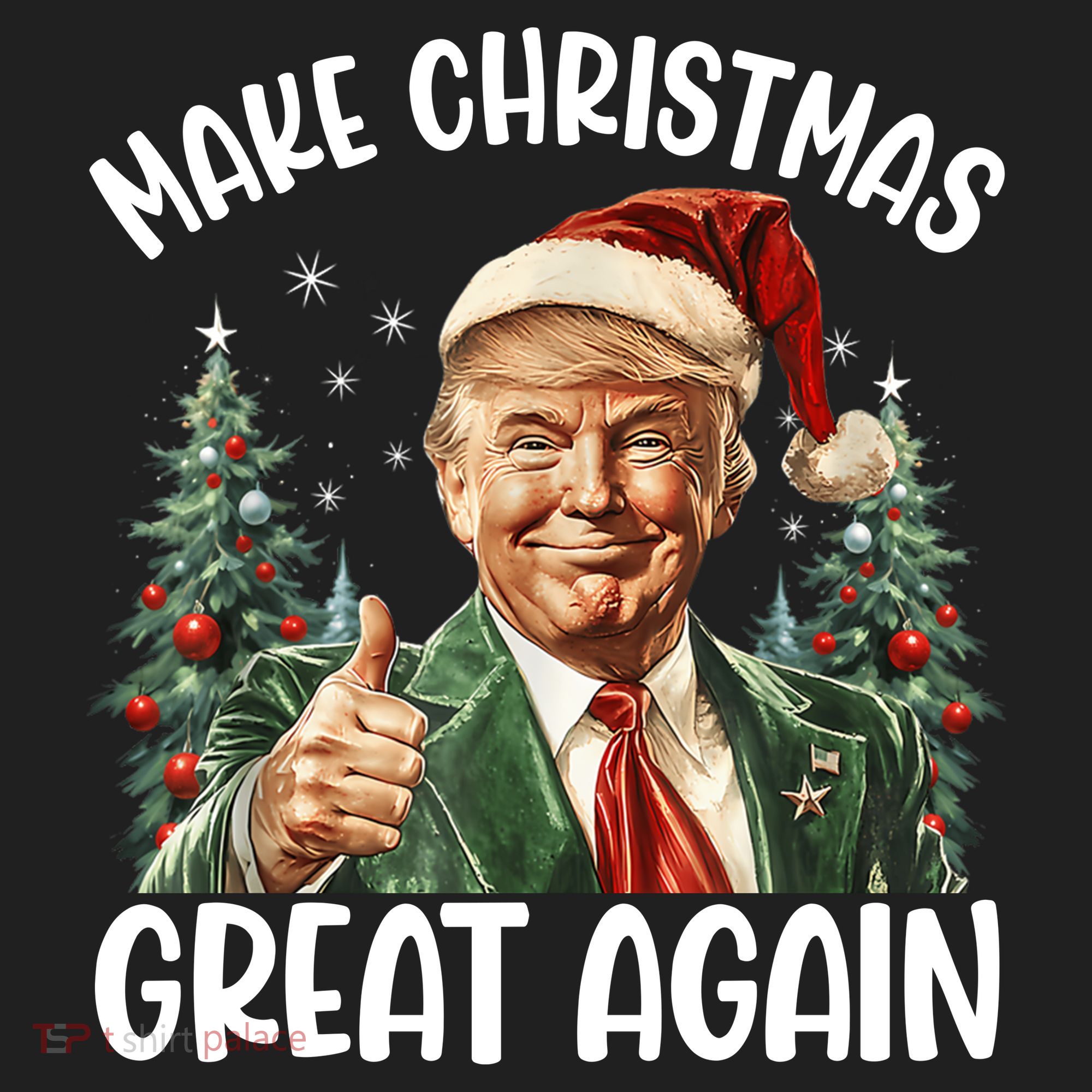 Make Christmas Great Again Donald Trump Funny Holiday Women's Sweatshirt