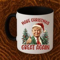 Make Christmas Great Again Donald Trump Funny Holiday Coffee Mug thumb 2