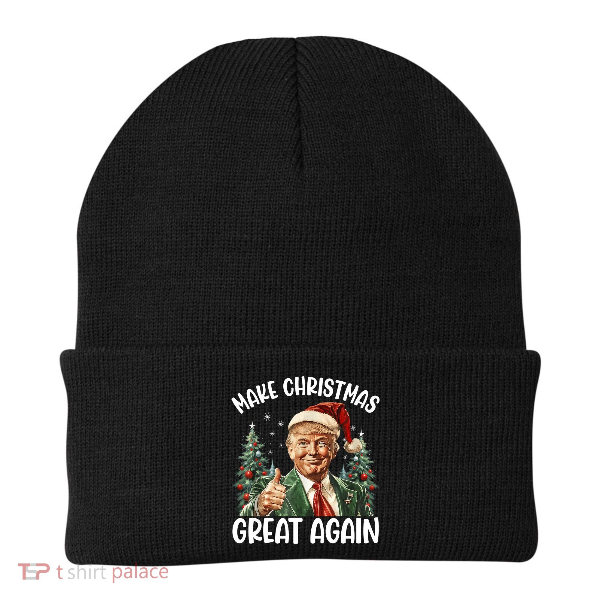 Make Christmas Great Again Donald Trump Funny Holiday Beanie