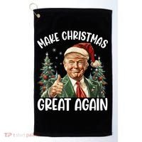 Make Christmas Great Again Donald Trump Funny Holiday Golf Towel thumb 0