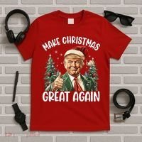 Make Christmas Great Again Donald Trump Funny Holiday T-Shirt thumb 5