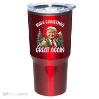 Make Christmas Great Again Donald Trump Funny Holiday Tumbler thumb 0