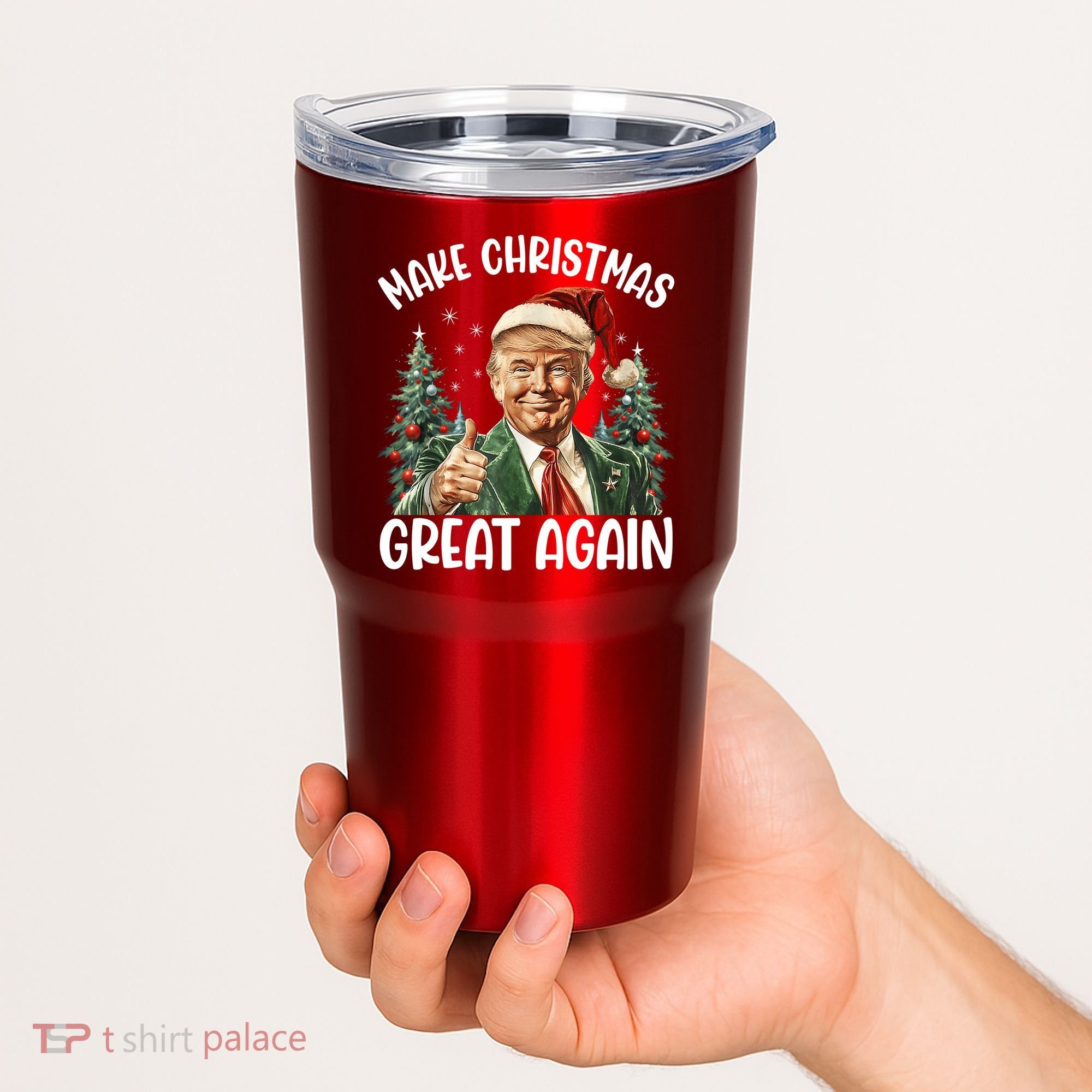 Make Christmas Great Again Donald Trump Funny Holiday Tumbler