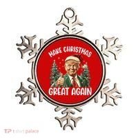 Make Christmas Great Again Donald Trump Funny Holiday Ornament thumb 0