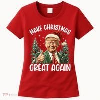 Make Christmas Great Again Donald Trump Funny Holiday Women's T-Shirt thumb 0