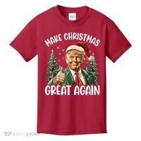 Make Christmas Great Again Donald Trump Funny Holiday Kids T-Shirt thumb 0