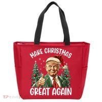 Make Christmas Great Again Donald Trump Funny Holiday Tote Bag thumb 0