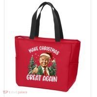 Make Christmas Great Again Donald Trump Funny Holiday Tote Bag thumb 3