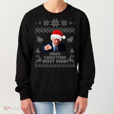 Make Christmas Great Again Donald Trump Holiday Women's Sweatshirt