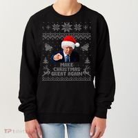 Make Christmas Great Again Donald Trump Holiday Women's Sweatshirt thumb 0