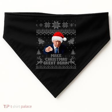 Make Christmas Great Again Donald Trump Holiday USA-Made Doggie Bandana
