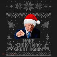 Make Christmas Great Again Donald Trump Holiday Hoodie thumb 7