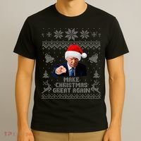 Make Christmas Great Again Donald Trump Holiday T-Shirt thumb 3