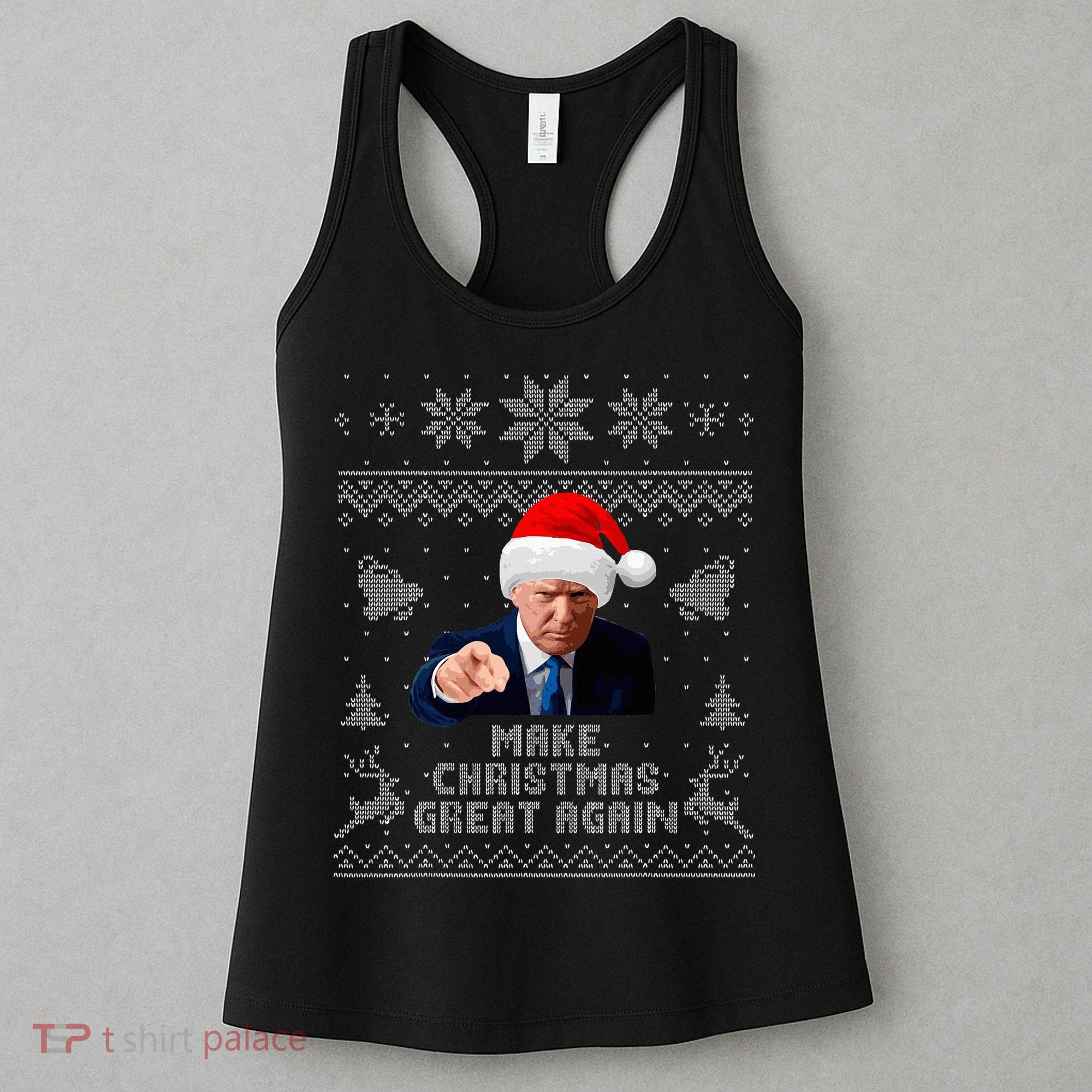 Make Christmas Great Again Donald Trump Holiday Women's Tank Top