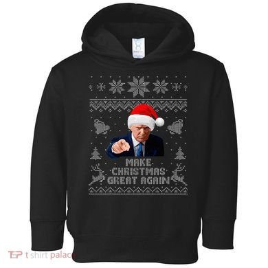 Make Christmas Great Again Donald Trump Holiday Toddler Hoodie