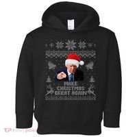 Make Christmas Great Again Donald Trump Holiday Toddler Hoodie thumb 0