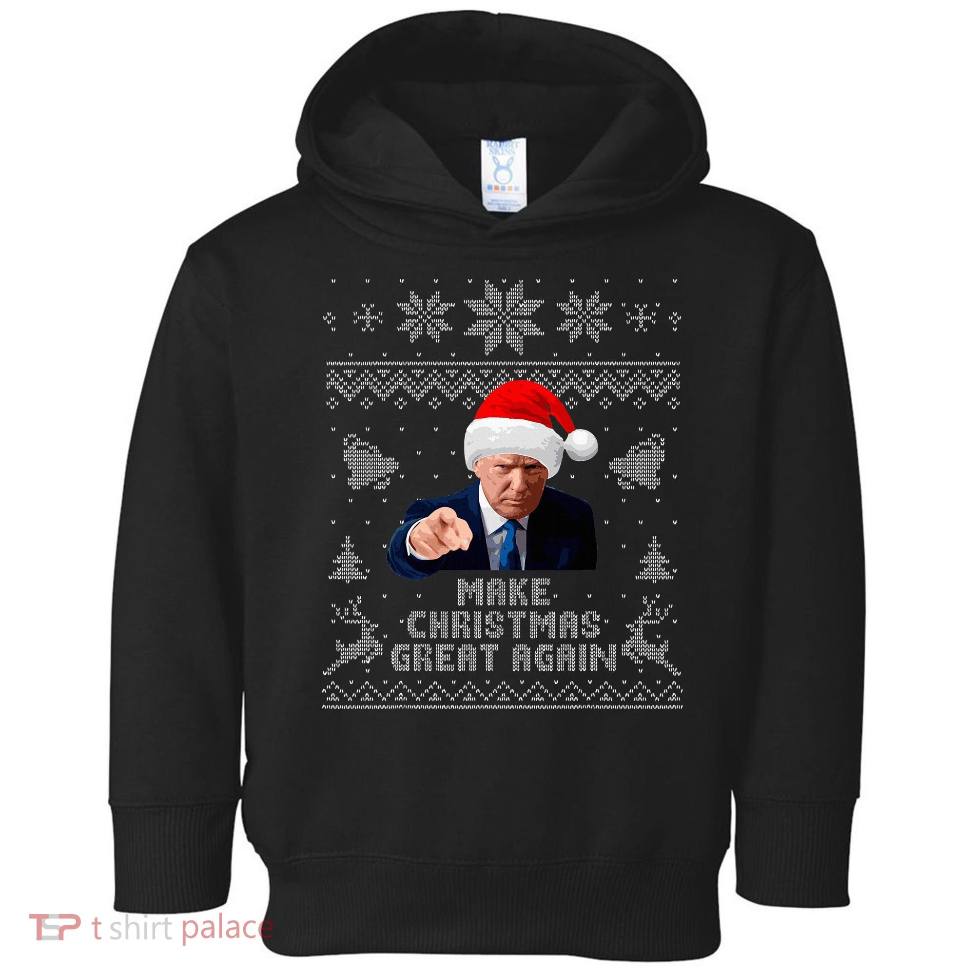Make Christmas Great Again Donald Trump Holiday Toddler Hoodie