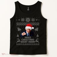Make Christmas Great Again Donald Trump Holiday Tank Top thumb 2