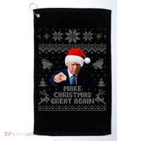 Make Christmas Great Again Donald Trump Holiday Golf Towel thumb 0