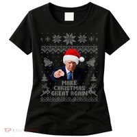 Make Christmas Great Again Donald Trump Holiday Women's T-Shirt thumb 0