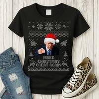 Make Christmas Great Again Donald Trump Holiday Women's T-Shirt thumb 3