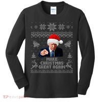 Make Christmas Great Again Donald Trump Holiday Kids Long Sleeve Shirt thumb 0