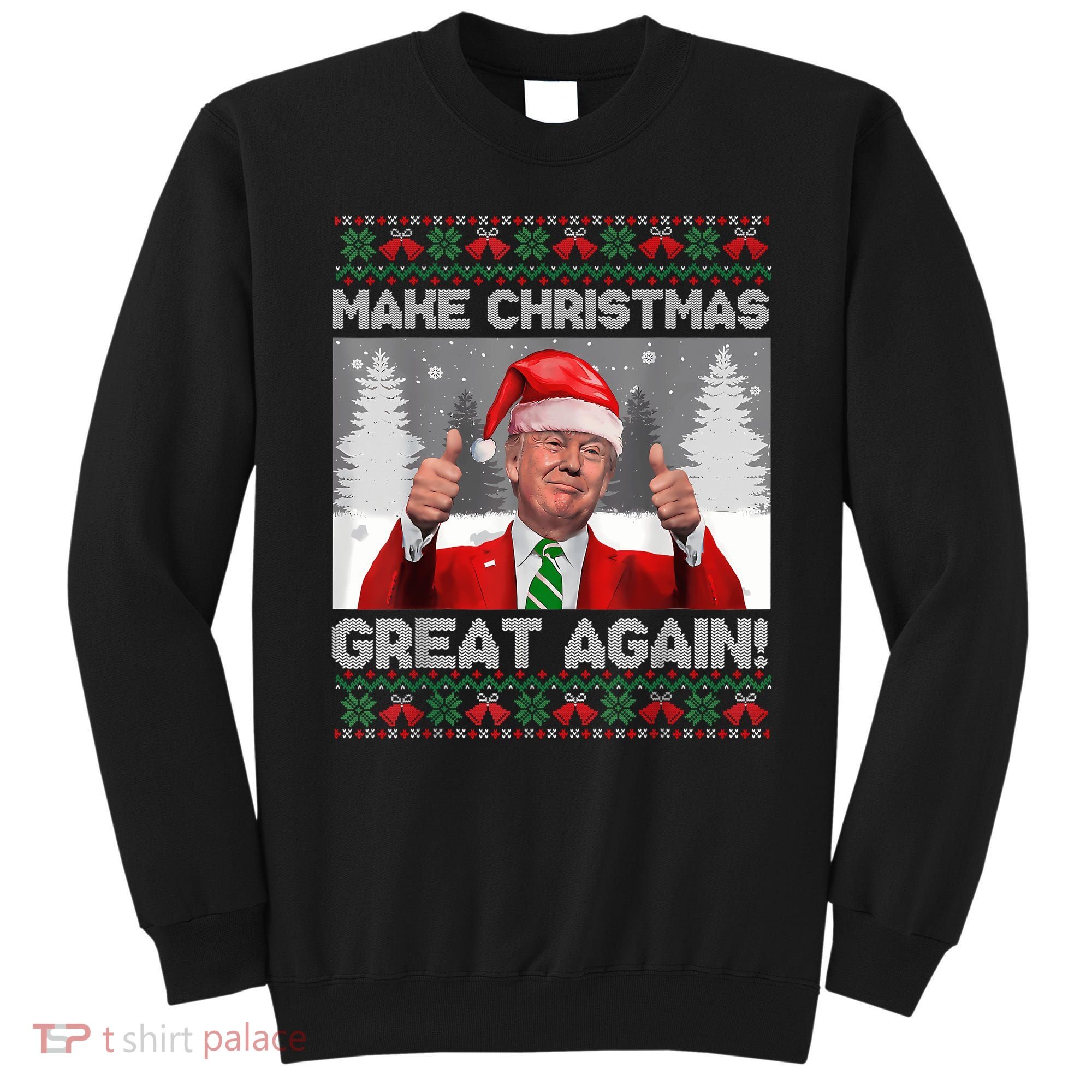 Make Christmas Great Again Funny Trump Pajamas Ugly Sweater Sweatshirt