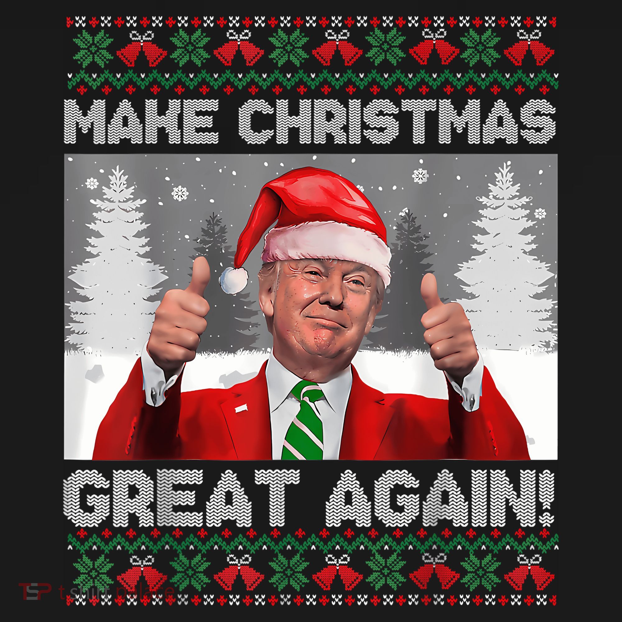 Make Christmas Great Again Funny Trump Pajamas Ugly Sweater Polo