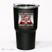 Make Christmas Great Again Funny Trump Pajamas Ugly Sweater Tumbler thumb 0