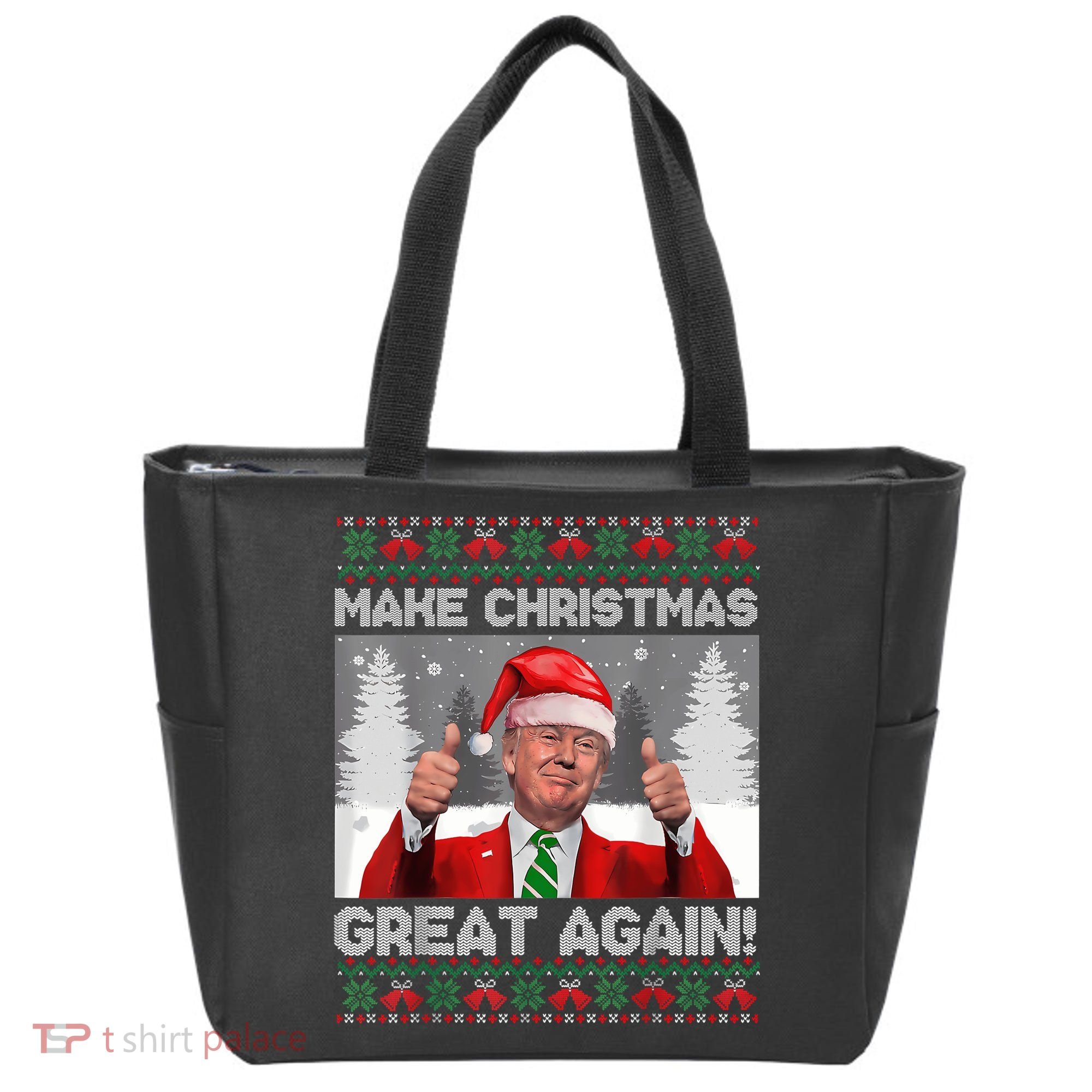 Make Christmas Great Again Funny Trump Pajamas Ugly Sweater Tote Bag