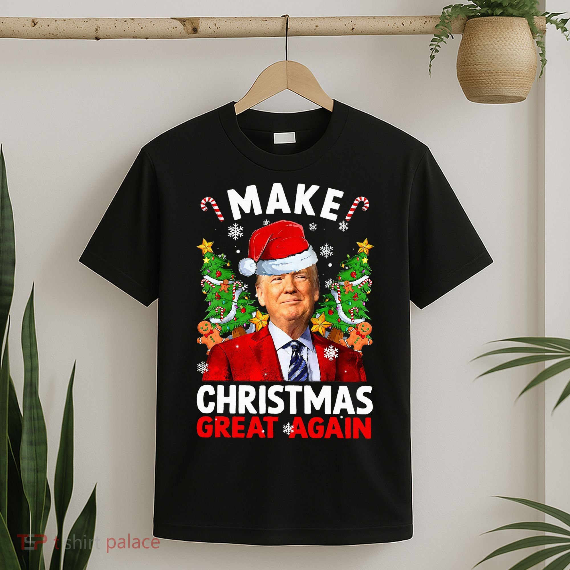 Make Christmas Great Again Funny Donald Trump Santa Xmas T-Shirt