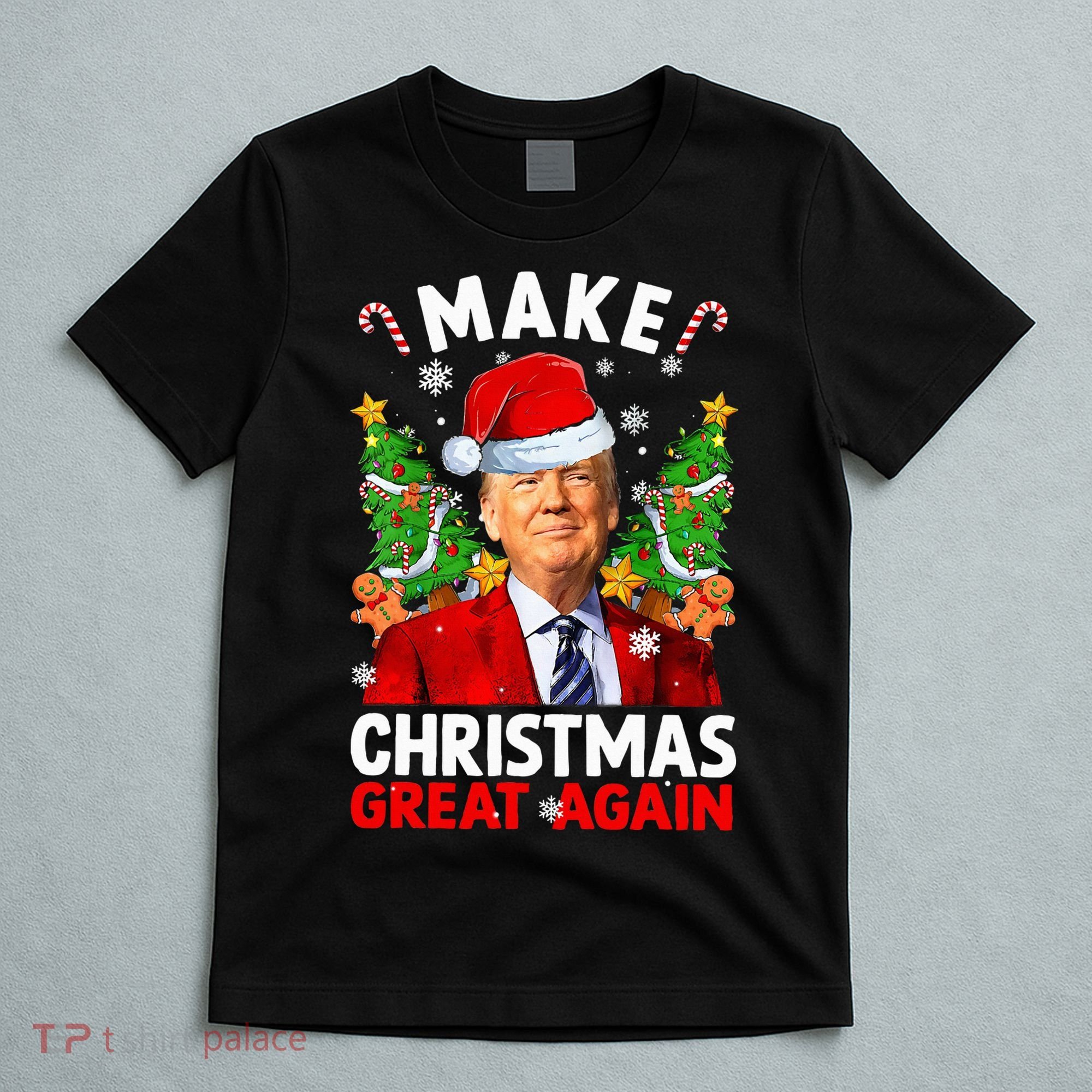 Make Christmas Great Again Funny Donald Trump Santa Xmas T-Shirt