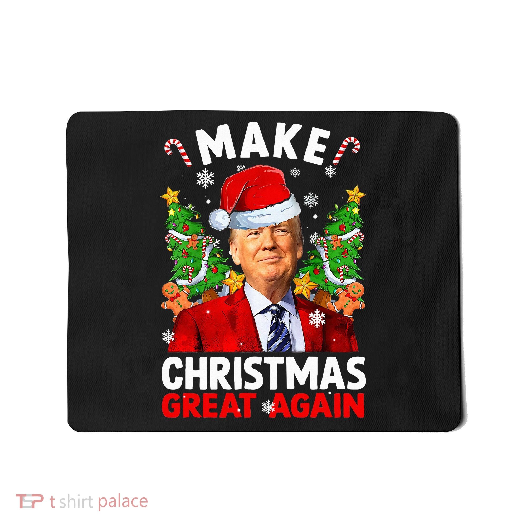 Make Christmas Great Again Funny Donald Trump Santa Xmas Mousepad