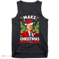 Make Christmas Great Again Funny Donald Trump Santa Xmas Tank Top thumb 0