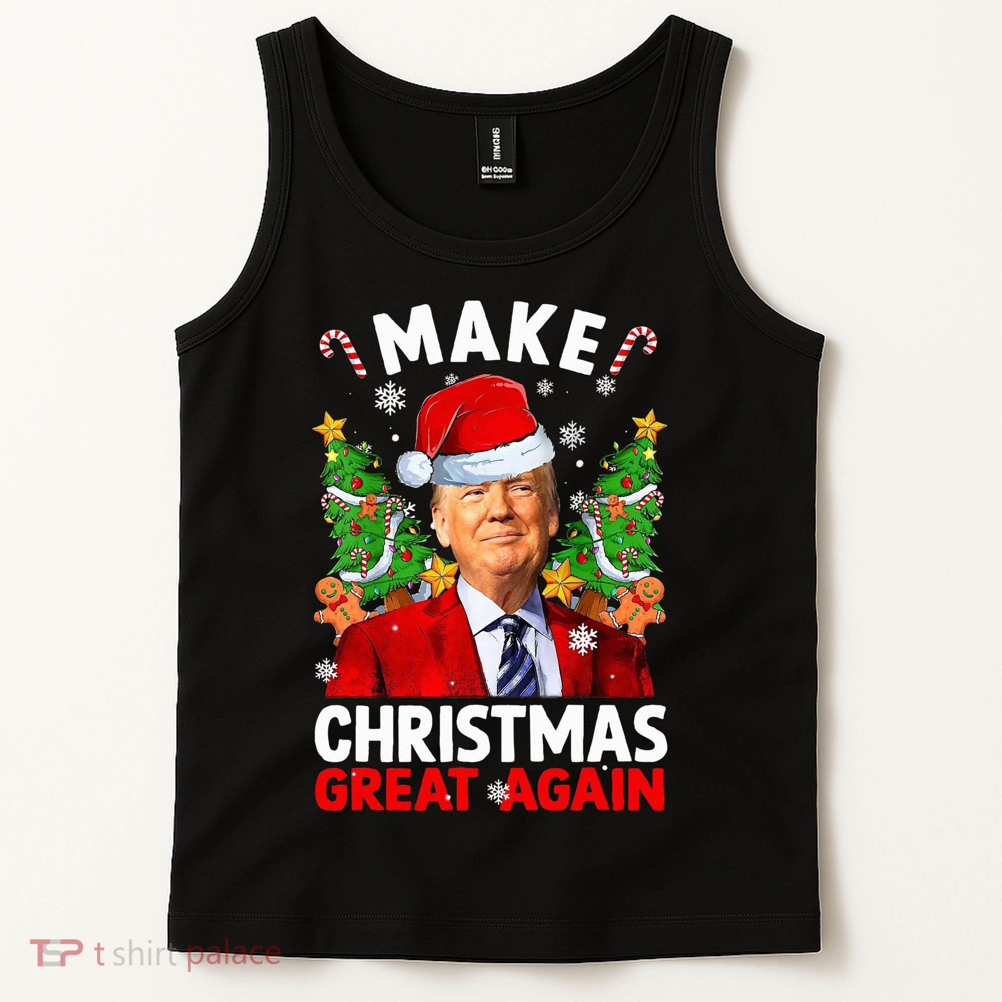Make Christmas Great Again Funny Donald Trump Santa Xmas Tank Top