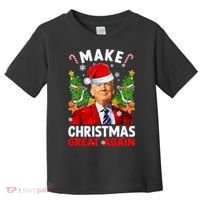 Make Christmas Great Again Funny Donald Trump Santa Xmas Toddler T-Shirt thumb 0