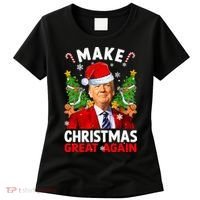 Make Christmas Great Again Funny Donald Trump Santa Xmas Women's T-Shirt thumb 0