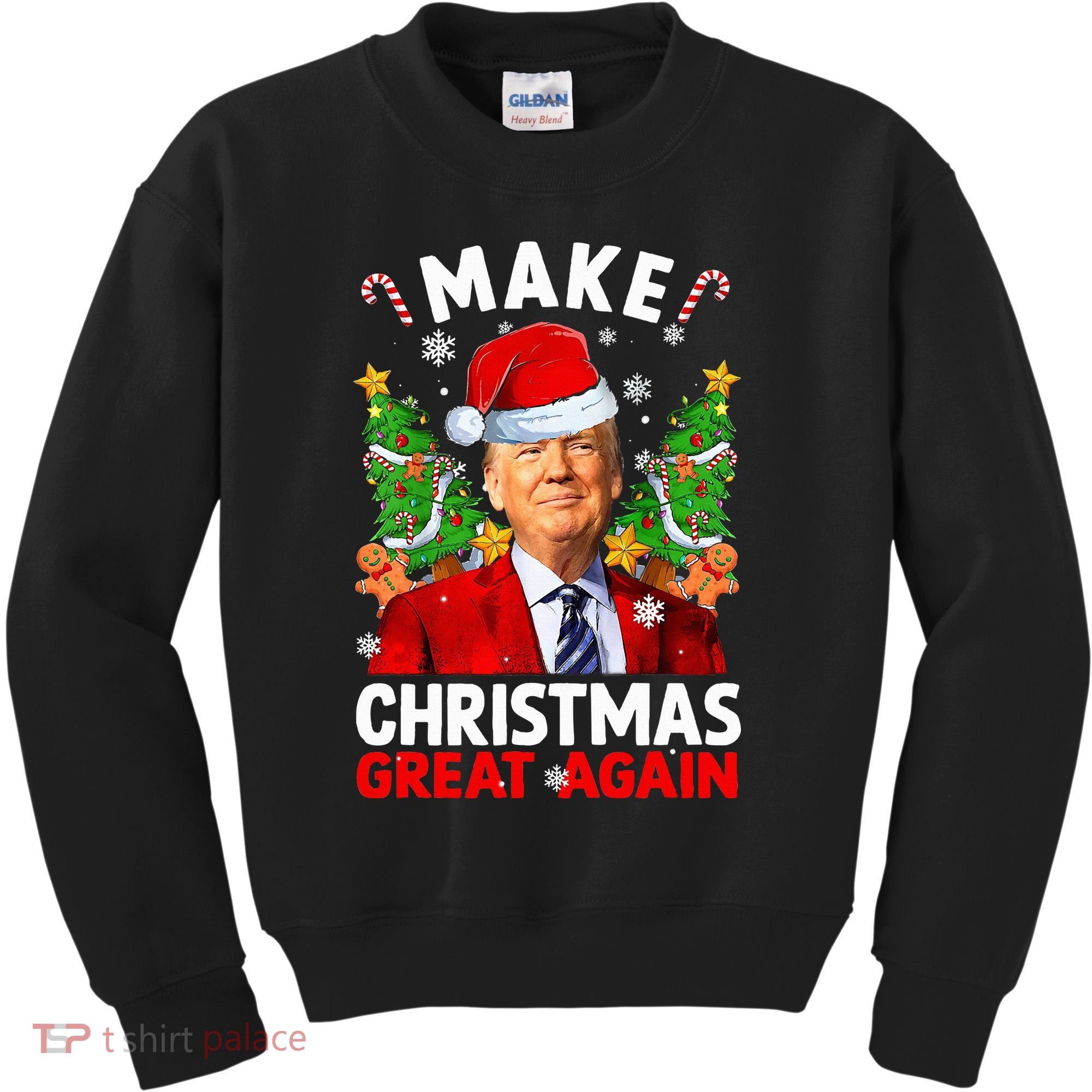 Make Christmas Great Again Funny Donald Trump Santa Xmas Kids Sweatshirt