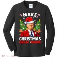 Make Christmas Great Again Funny Donald Trump Santa Xmas Kids Long Sleeve Shirt thumb 0