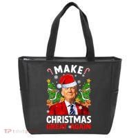 Make Christmas Great Again Funny Donald Trump Santa Xmas Tote Bag thumb 0