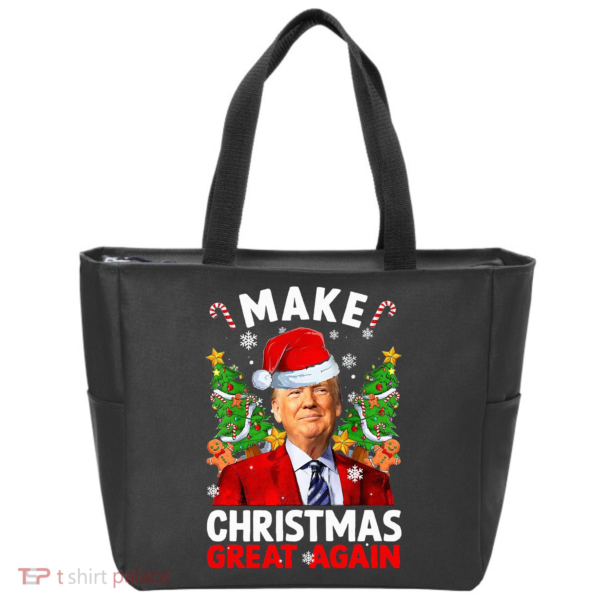 Make Christmas Great Again Funny Donald Trump Santa Xmas Tote Bag