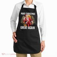 Make Christmas Great Again Santa Funny Christmas Pajamas Apron thumb 2