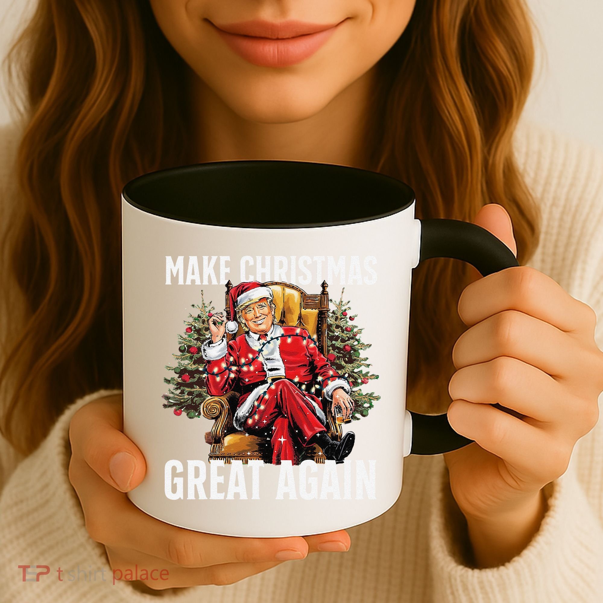 Make Christmas Great Again Santa Funny Christmas Pajamas Coffee Mug