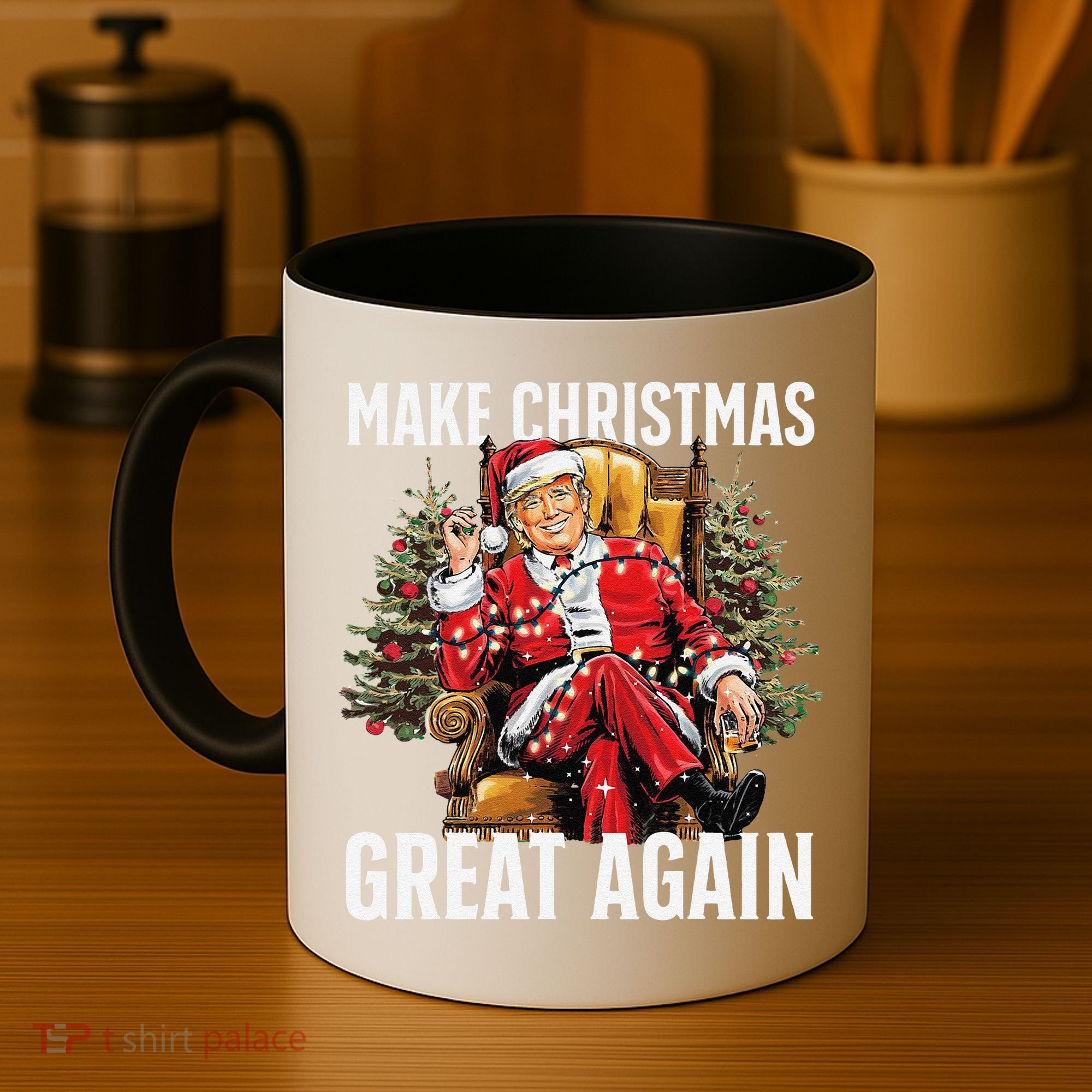 Make Christmas Great Again Santa Funny Christmas Pajamas Coffee Mug