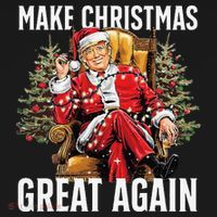 Make Christmas Great Again Santa Funny Christmas Pajamas Women's Hoodie thumb 2