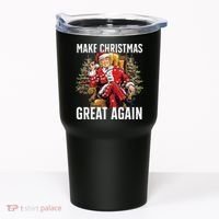 Make Christmas Great Again Santa Funny Christmas Pajamas Tumbler thumb 0