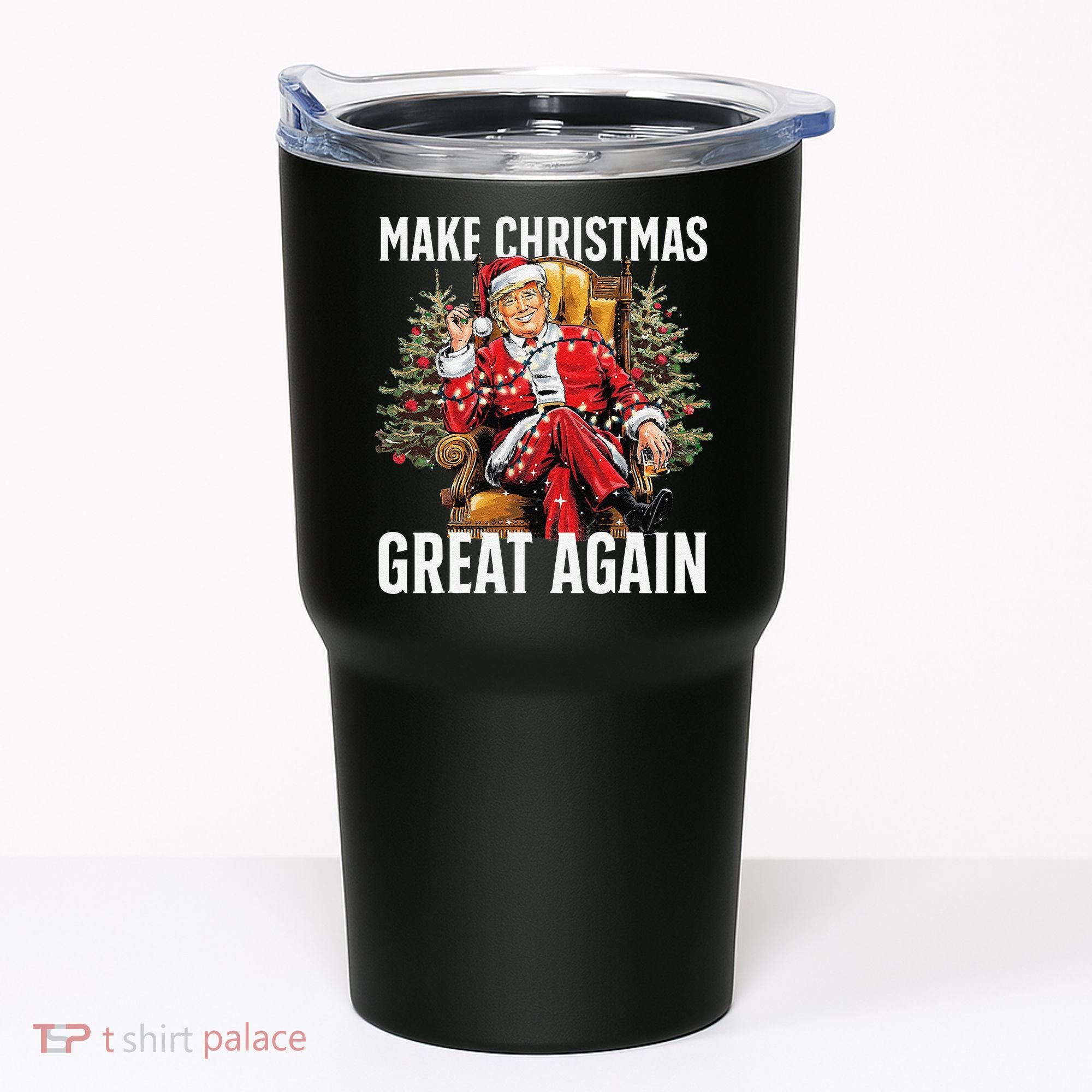 Make Christmas Great Again Santa Funny Christmas Pajamas Tumbler