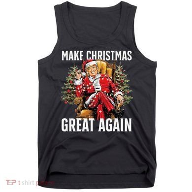 Make Christmas Great Again Santa Funny Christmas Pajamas Tank Top