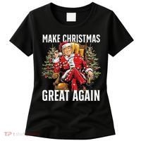 Make Christmas Great Again Santa Funny Christmas Pajamas Women's T-Shirt thumb 0