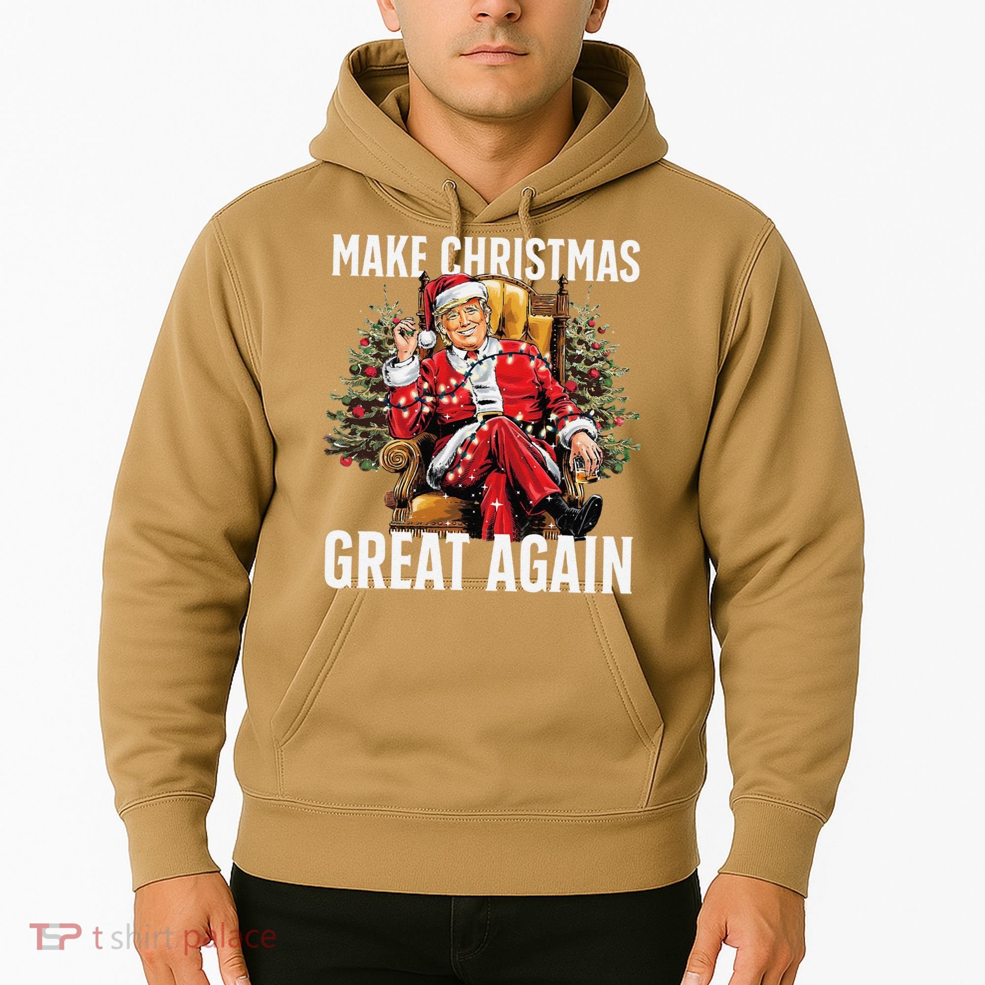 Make Christmas Great Again Santa Funny Christmas Pajamas Hoodie